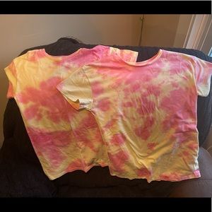 Tie dye tee shirt dresses